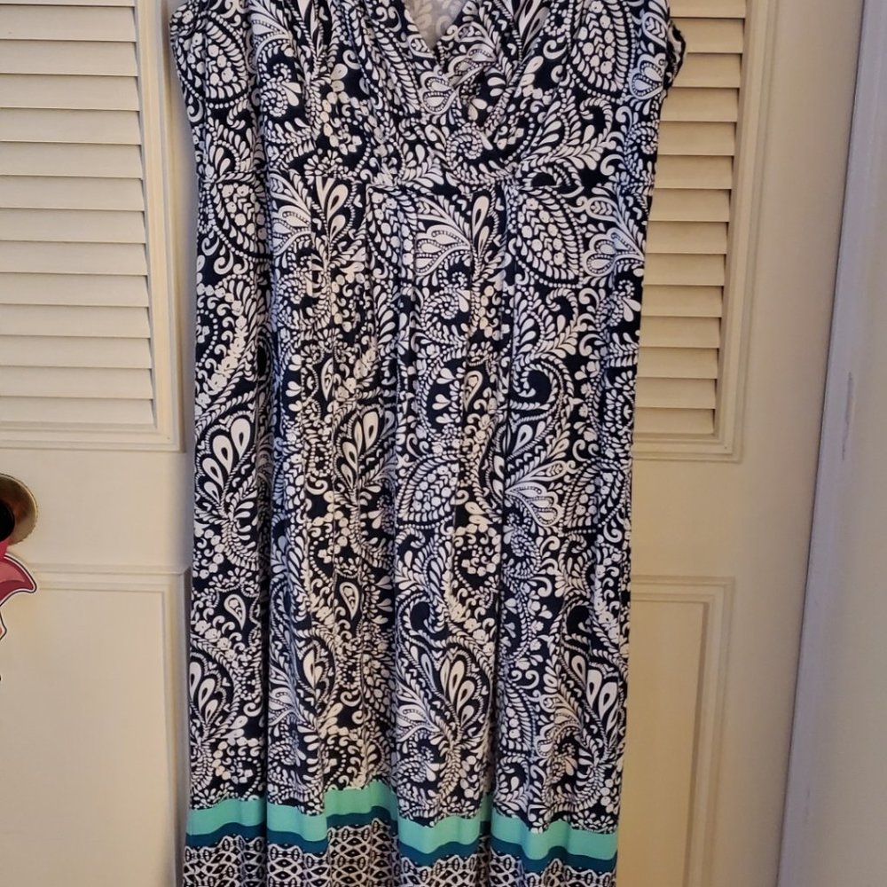 St. John's Bay Sleeveless Floral A-Line Dress